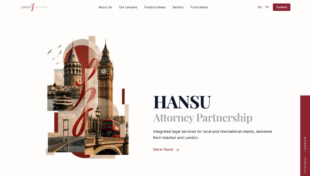 Hansu Attorney Partnership website hero